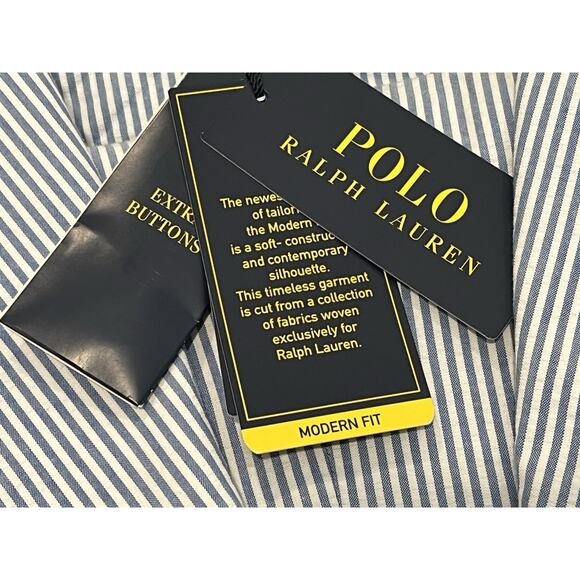 $698 Polo Ralph Lauren Blue Cotton Seersucker Suit 42R 35W NEW WITH TAGS Modern - Picture 5 of 11